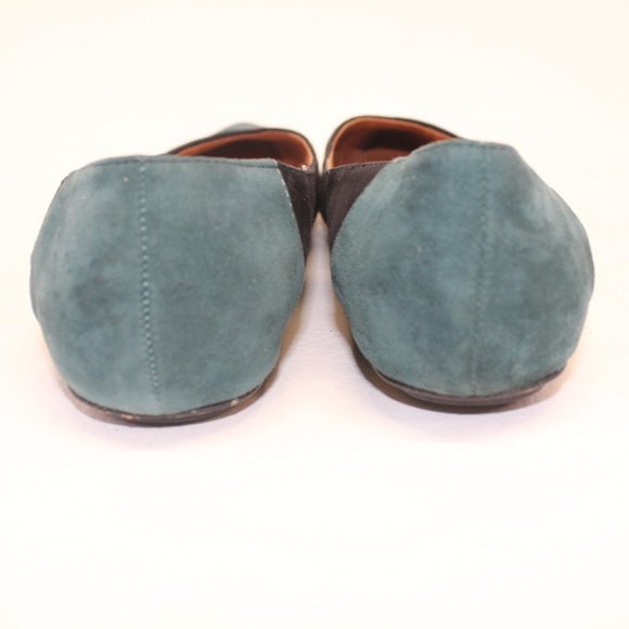 Corso Como Multicolored Suede Zipper Embellishment Ballet Flats #126 - Picture 8 of 11